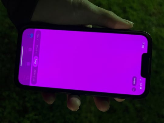 Unerfreulich: Pink-Effekt beim iPhone 13