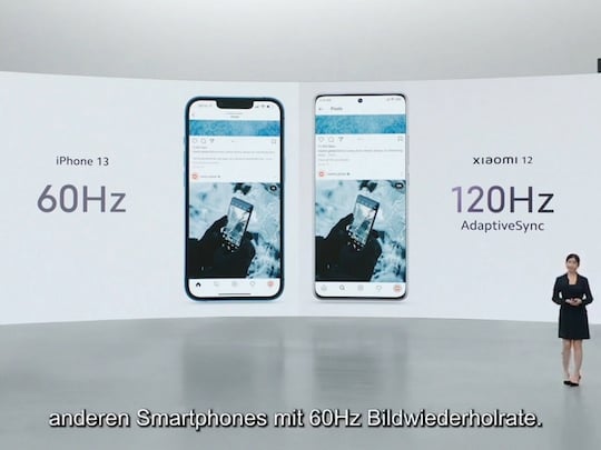 Xiaomi 12 vs. iPhone 13: Bildwiederholfrequenz