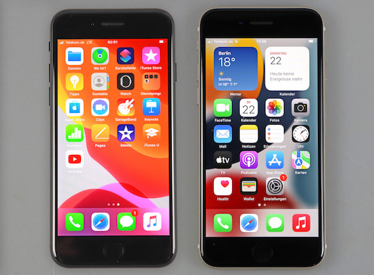 iPhone SE (2020) links und iPhone SE (2022)