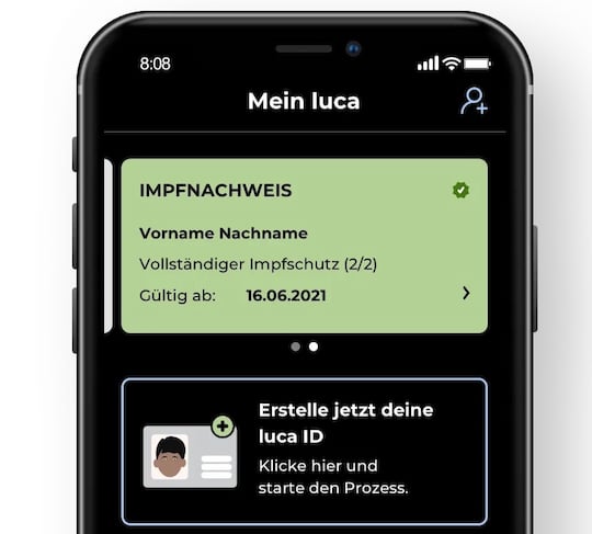 Luca App plant ID-Funktion