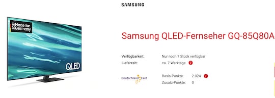 Hochpreisiger Samsung-QLED bei Netto