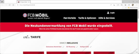 FC Bayern Mobil stellt die Neukundenvermarktung ein