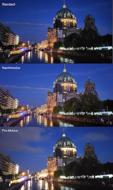 Flip 3: Berliner Dom bei Nacht