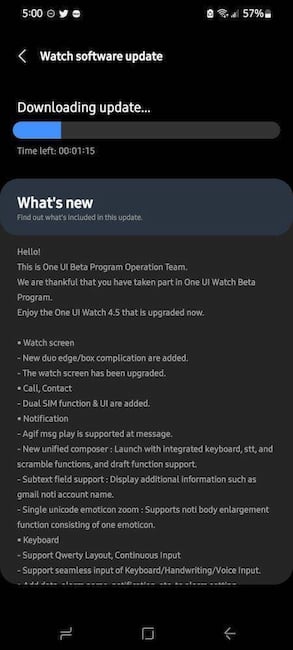 Das sind die Neuerungen im One-UI-4.5-Beta-Update fr die Galaxy Watch 4