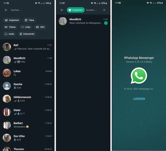 „Ungelesen“-Filter in WhatsApp (Android)