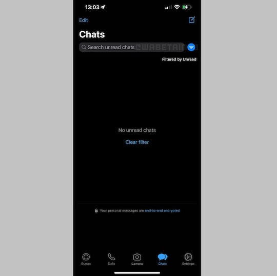 „Ungelesen“-Filter in WhatsApp (iOS)