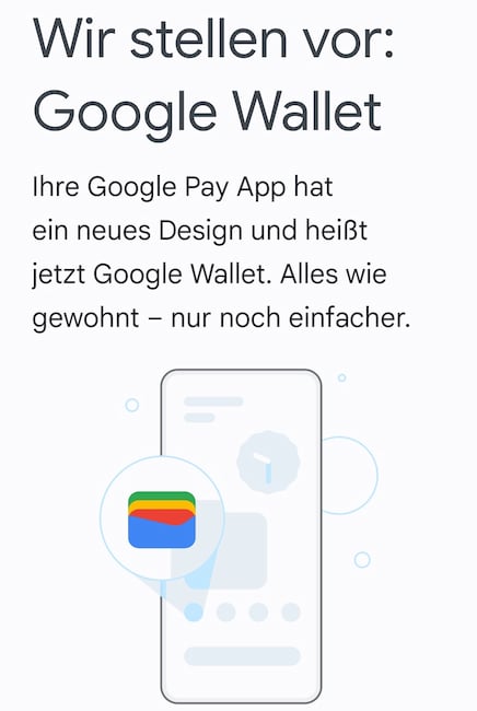 Google Wallet ersetzt die Google-Pay-App