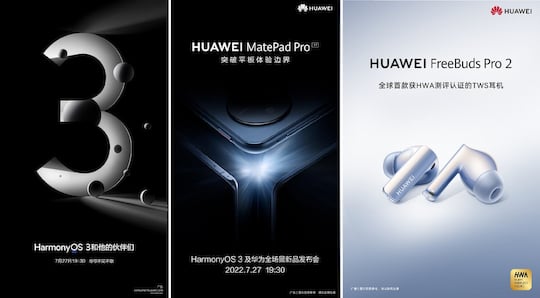 Grafiken der bevorstehenden Huawei-Neuheiten