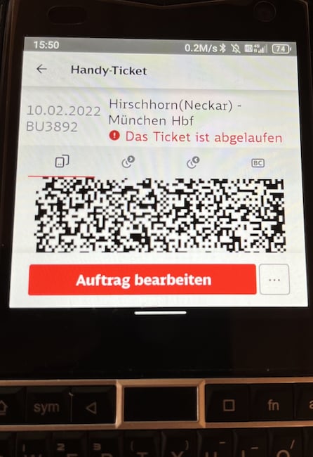 Bestimmte Apps funktionieren auf dem Titan Pocket einfach nicht. Beispielsweise die DB-Navigator App der Deutschen Bahn.