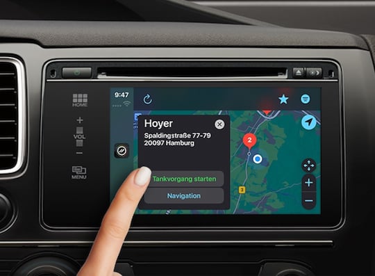 Pace Drive App bei Apple CarPlay
