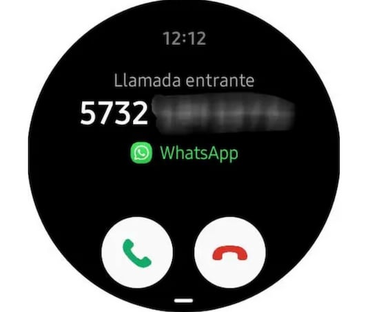 WhatsApp-Anrufbildschirm unter Wear OS 3