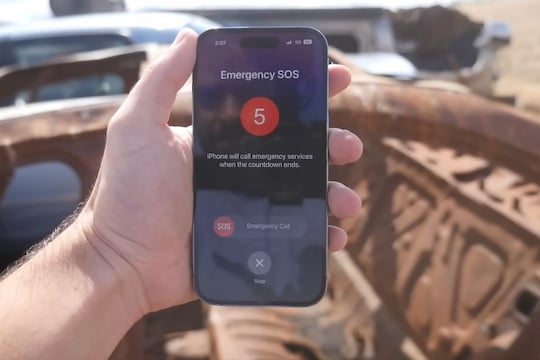 Nach dem Unfall startet das iPhone 14 den Notruf-Countdown
