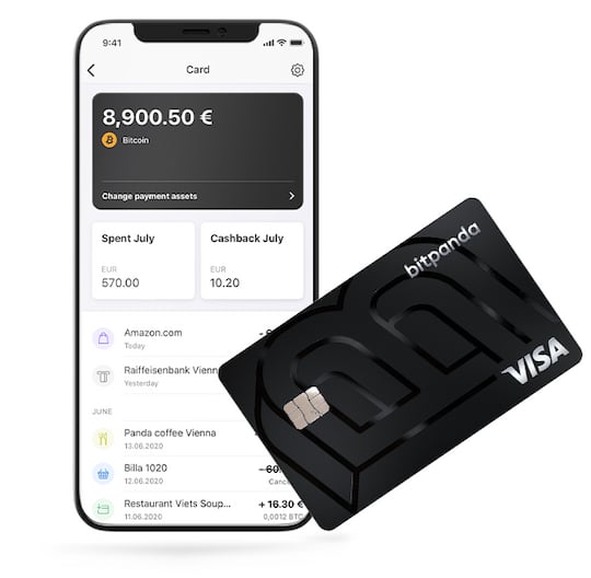 Bitpanda hat eine Visa-Debitkarte im Angebot