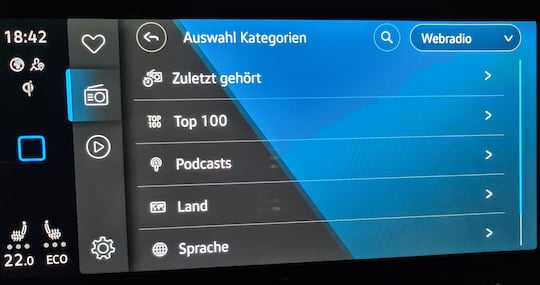 Webradio-Startmen bei VW-Autoradios