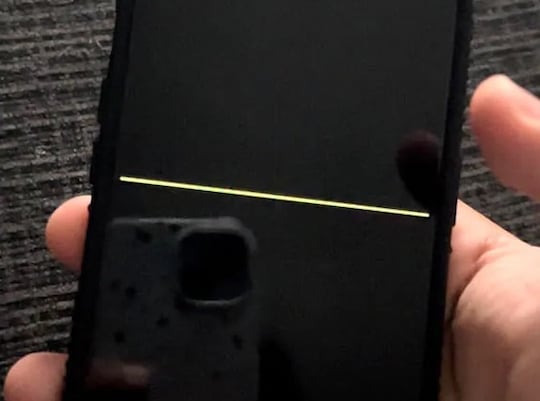 Linien auf dem iPhone-Touchscreen