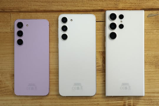 Die drei Smartphones der Galaxy-S23-Reihe von Samsung