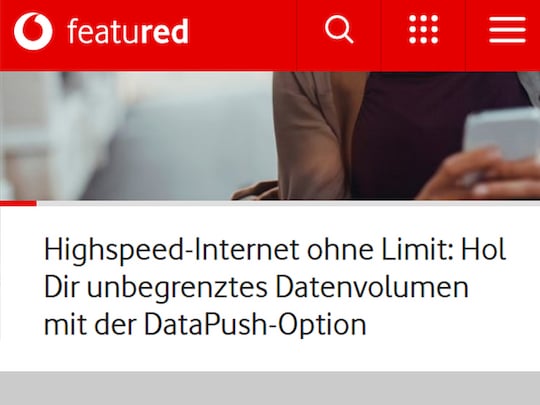 Neue DataPush-Option von Vodafone