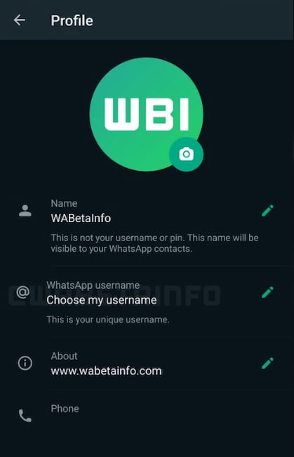 Username fr WhatsApp wird vorbereitet