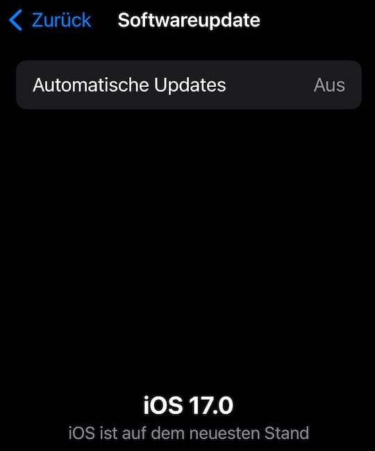 iOS 17 installiert