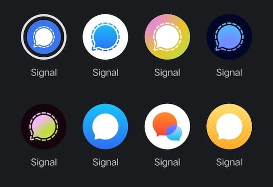 Die neuen Signal-App-Icons