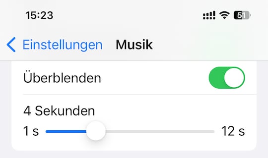 berblend-Funktion fr Apple Music