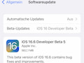iOS 16.6 Beta 5 verfgbar