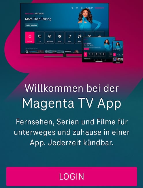 Startseite der neuen MagentaTV-App