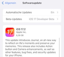iOS 17.2 als Release Candidate verfgbar