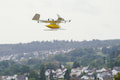 Eine Drohne des Projekts DroLEx (Drohnen-Lastenrad-Express-Belieferung) im Odenwald.