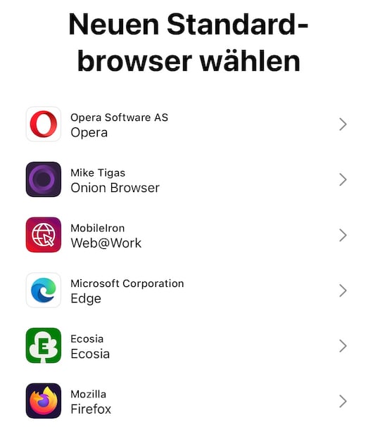 Browser-Auswahlmen - obere Hlfte