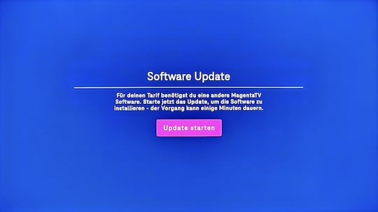 Software-Update erforderlich