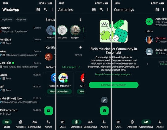 Die intuitive Wischgeste taucht erneut in WhatsApp auf