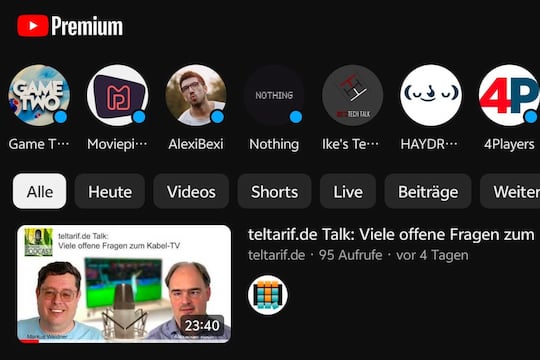 YouTube Premium hat einen neuen Filter nach Relevanz