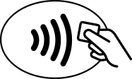 NFC-Logo fr kontaktloses Bezahlen an den Kassenterminals