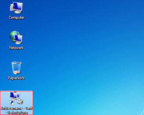 Eine DF-Verbindung auf dem Windows-Desktop